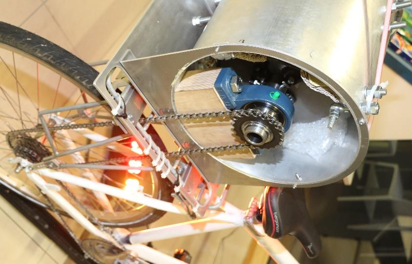 Foto des echten mechanischen Aufbaus von BoostBike 1
